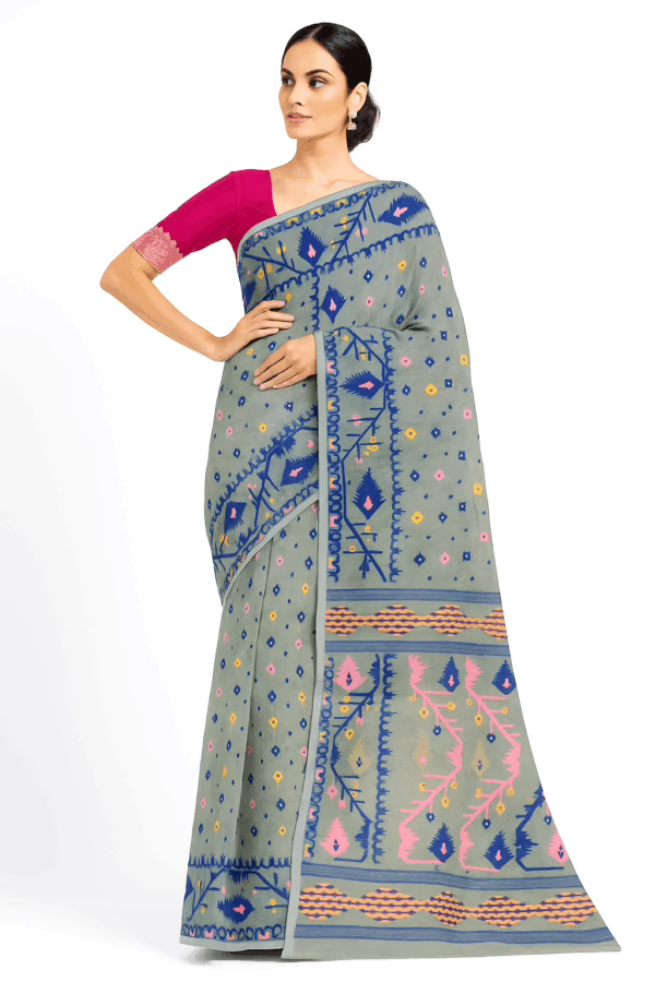Dhakai Jamdani Saree